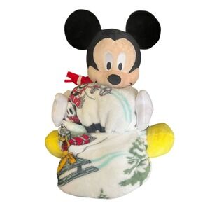 Disney Mickey Mouse Plush with Cozy Throw Blanket Winter Pluto by The Big One